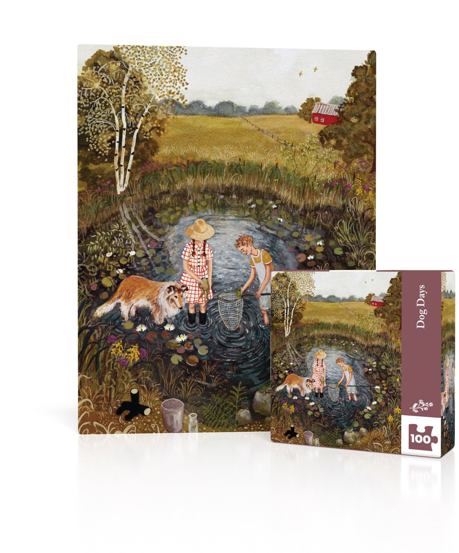 Dog Days Mini puzzle box and illustrated design