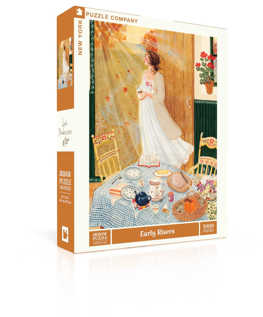 Early Risers puzzle box and illustrated design