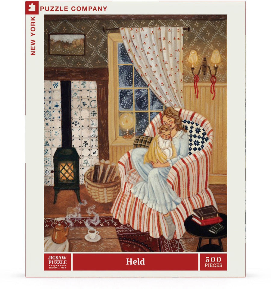Packaging showing Held puzzle artwork