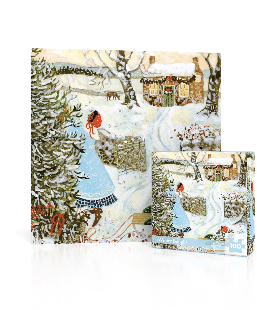 Winter Boughs Mini puzzle box and illustrated design