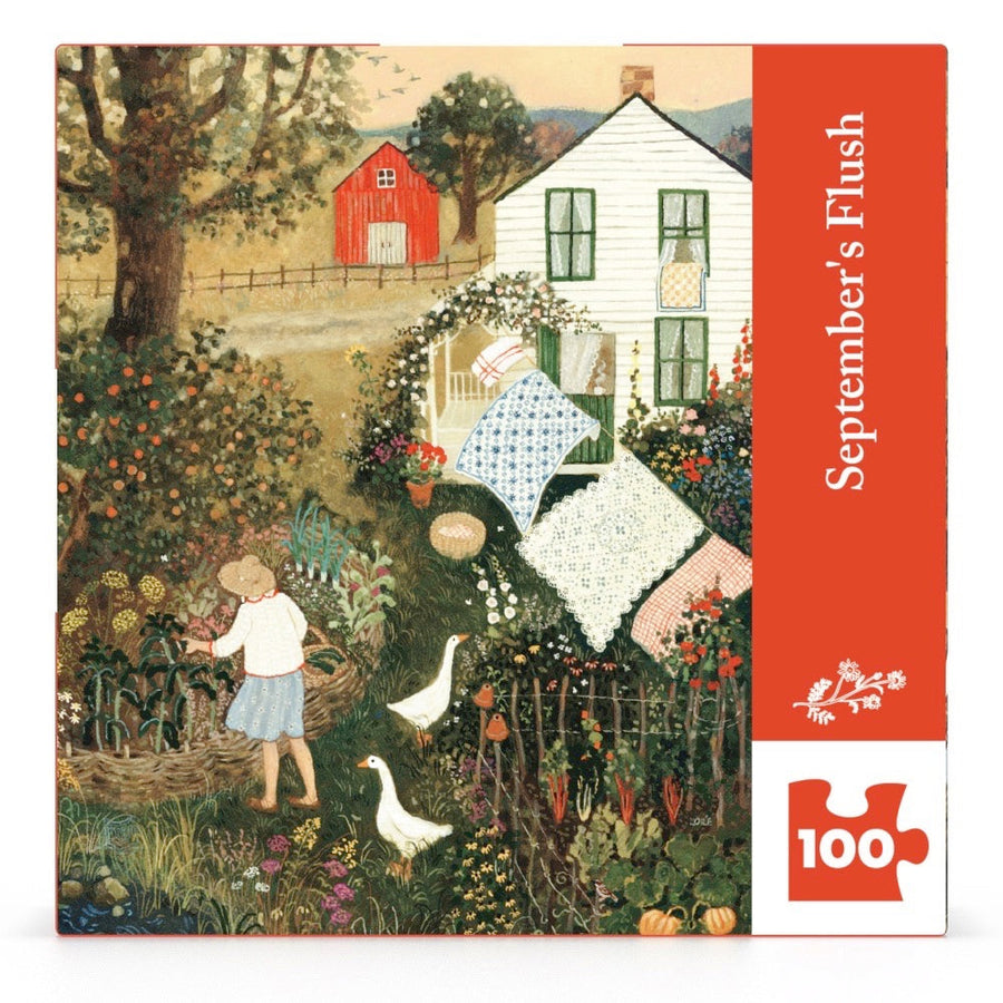 Packaging showing September's Flush Mini puzzle artwork