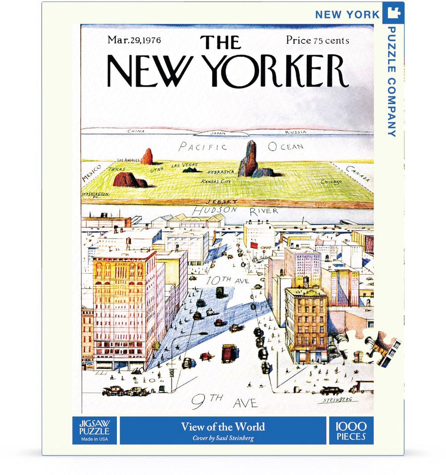 Packaging showing View of the World puzzle artwork