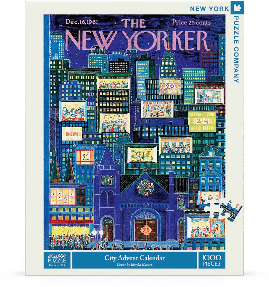 Packaging showing City Advent Calendar puzzle artwork