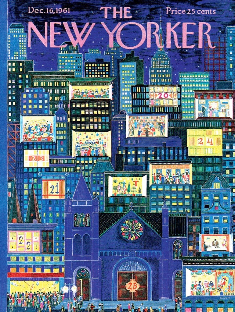 Illustrated City Advent Calendar puzzle design
