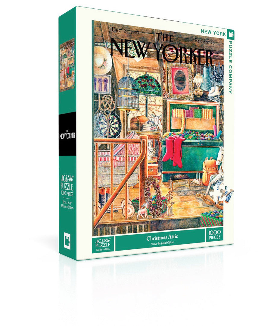 Christmas Attic puzzle box and illustrated design