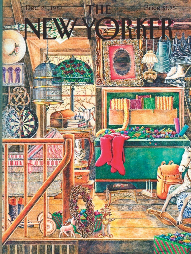 Illustrated Christmas Attic puzzle design