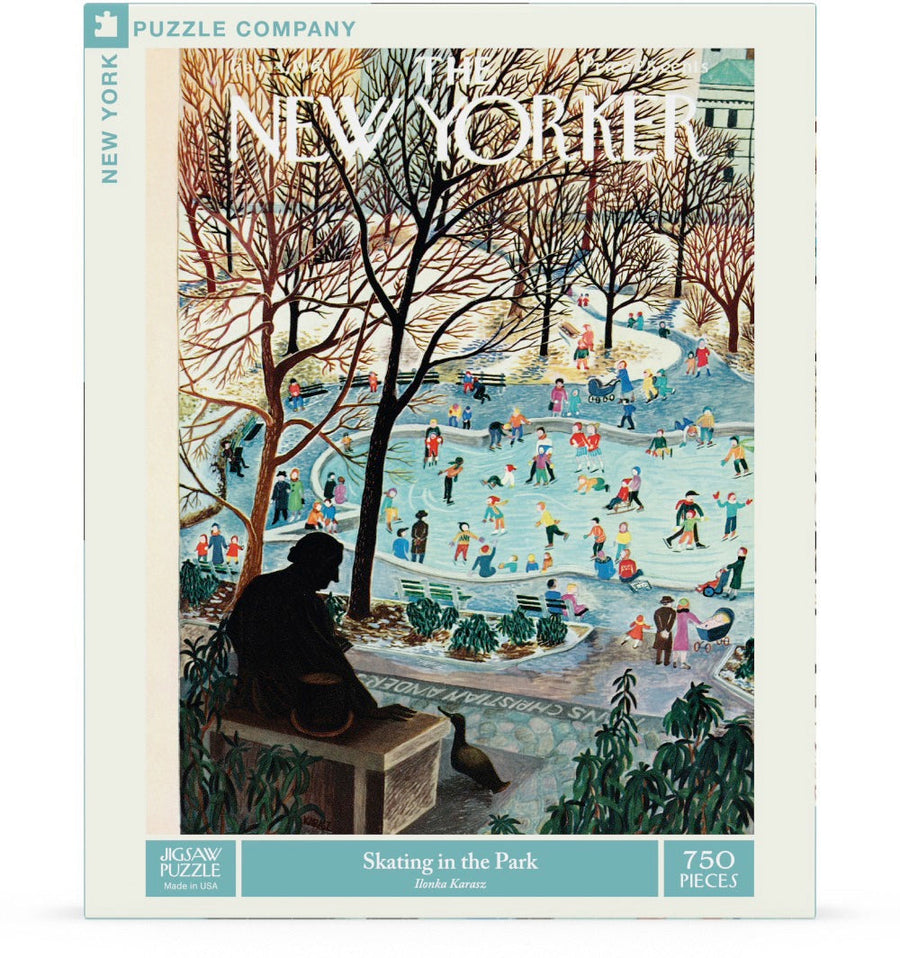 Packaging showing Skating in the Park puzzle artwork