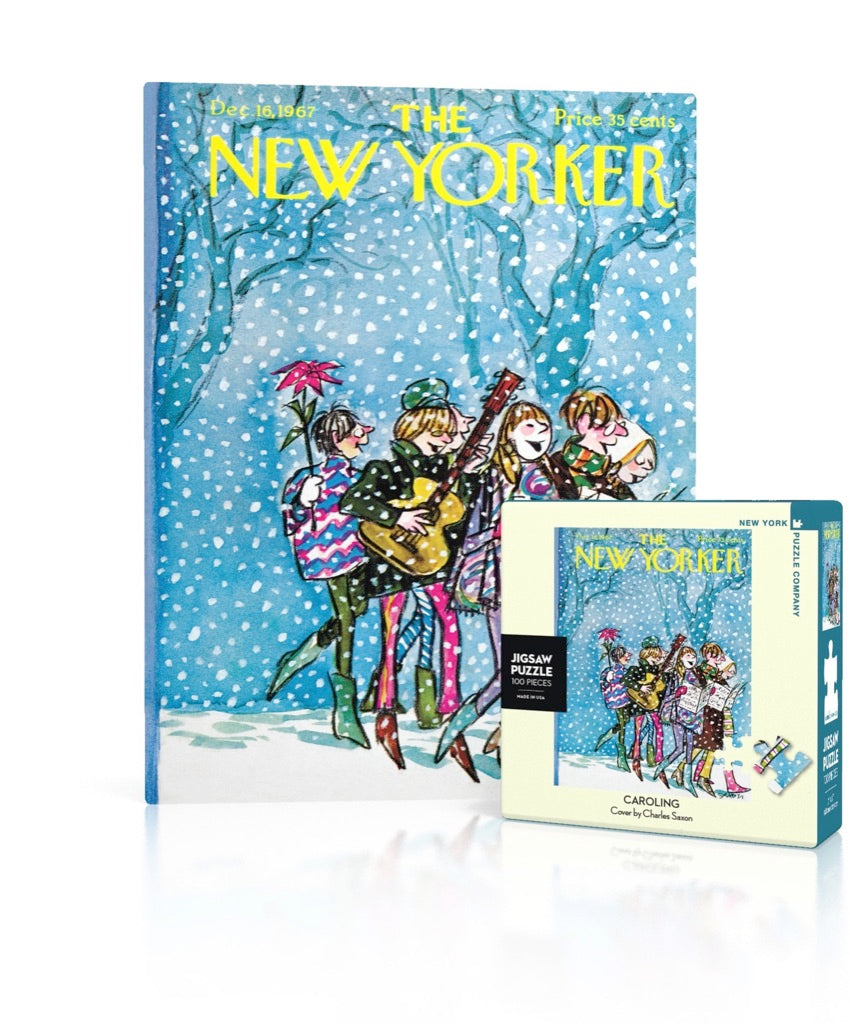 Caroling Mini puzzle box and illustrated design