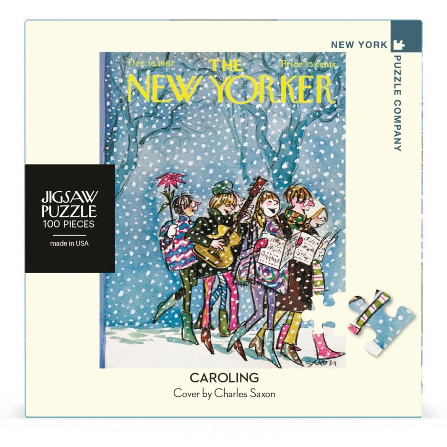 Packaging showing Caroling Mini puzzle artwork