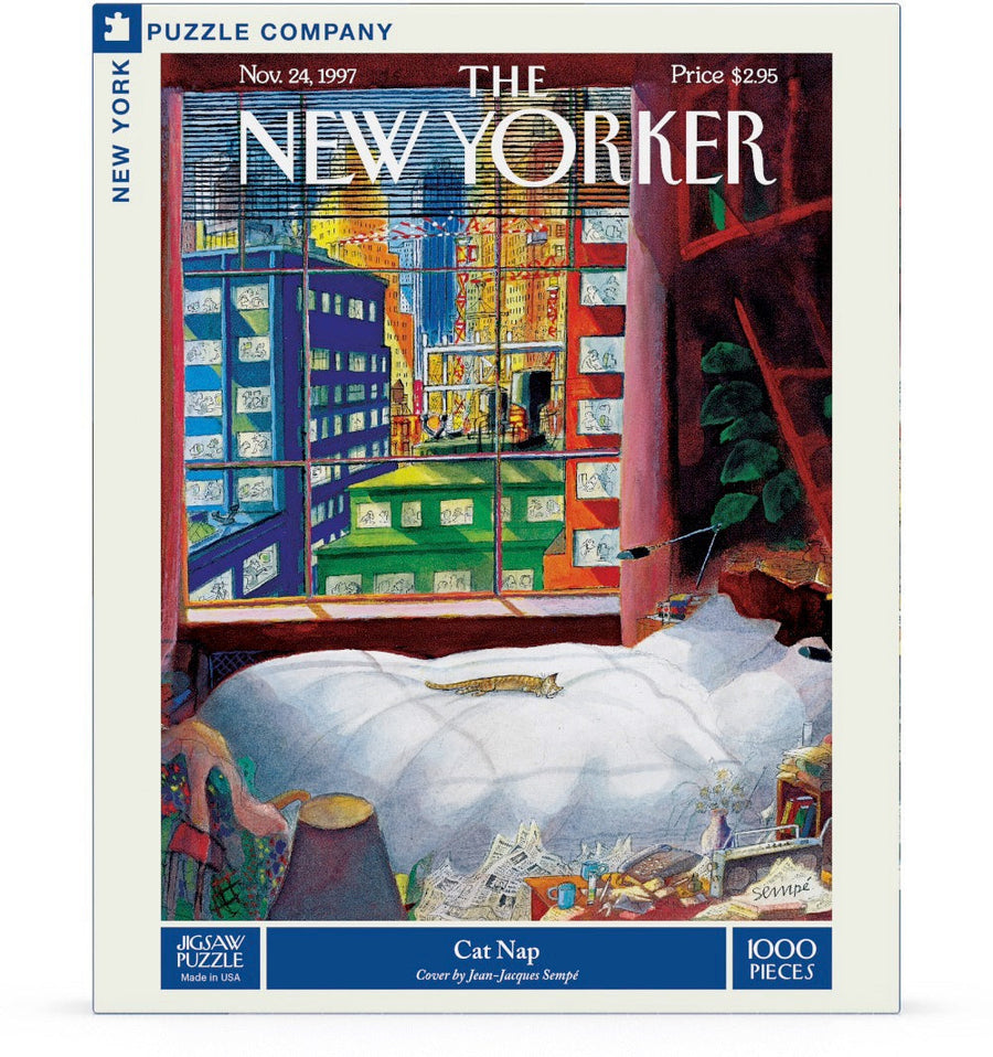 Packaging showing Cat Nap puzzle artwork