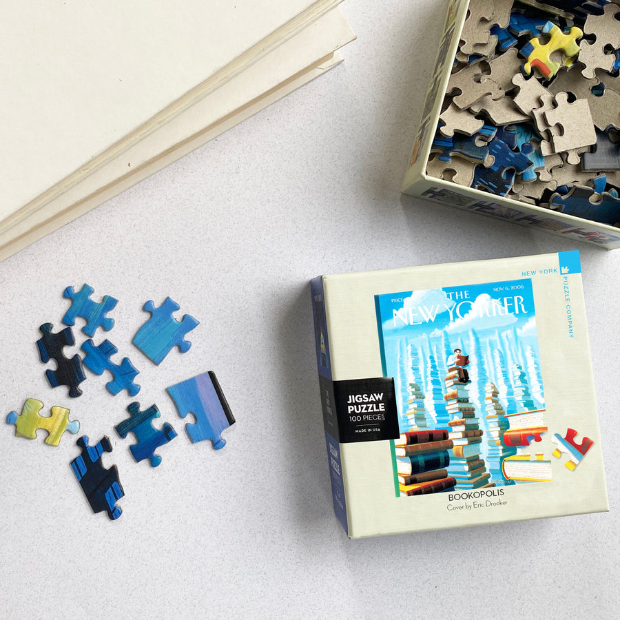 Bookopolis Mini puzzle with loose pieces