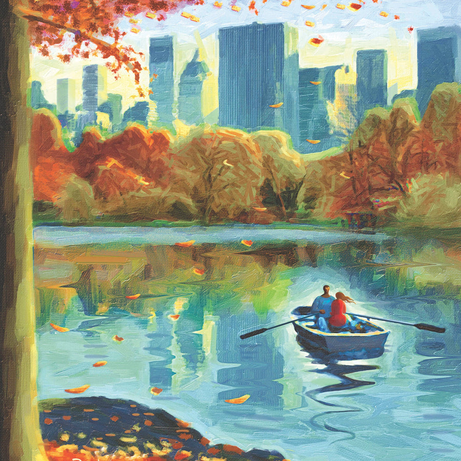 Close-up of Central Park Row puzzle illustration