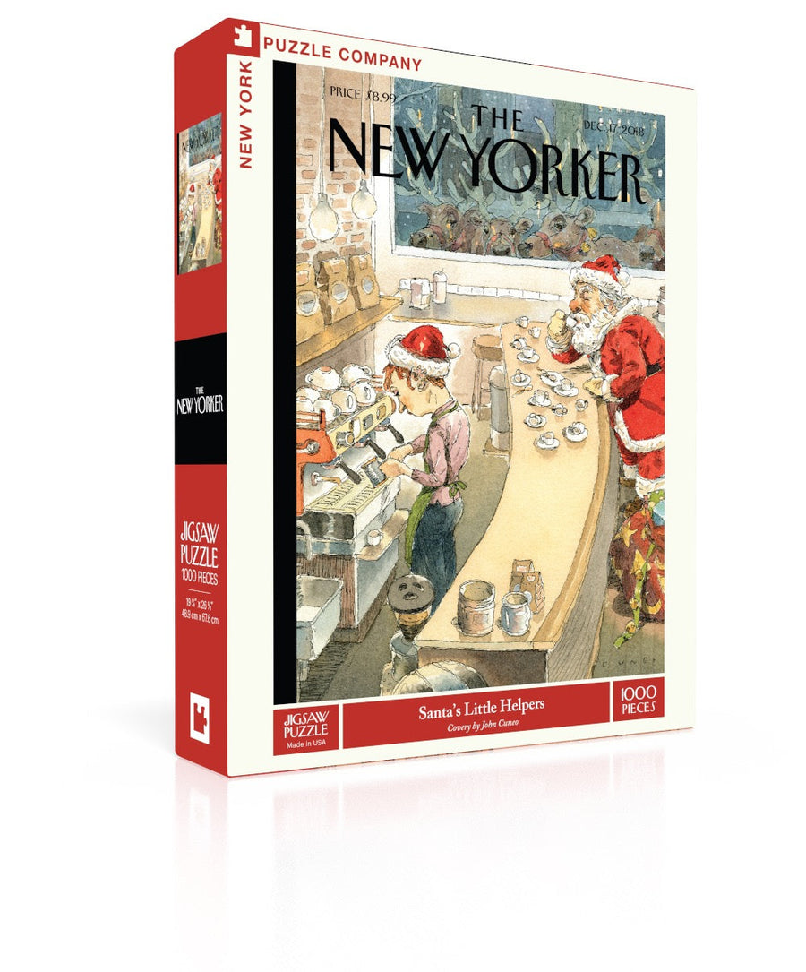 Santa's Little Helpers puzzle box and illustrated design
