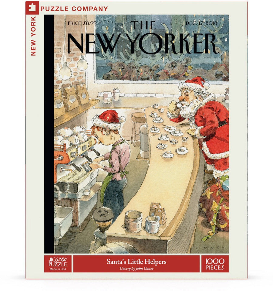 Packaging showing Santa's Little Helpers puzzle artwork