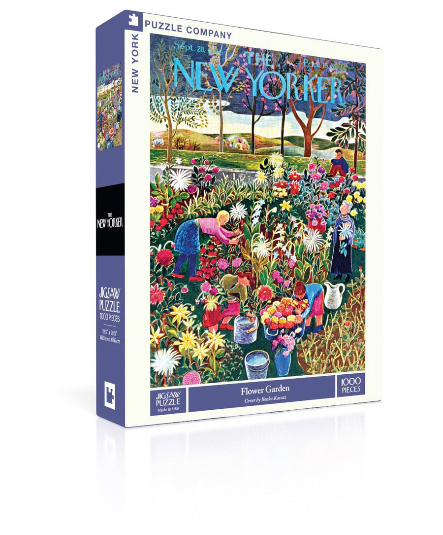 Flower Garden puzzle box and illustrated design
