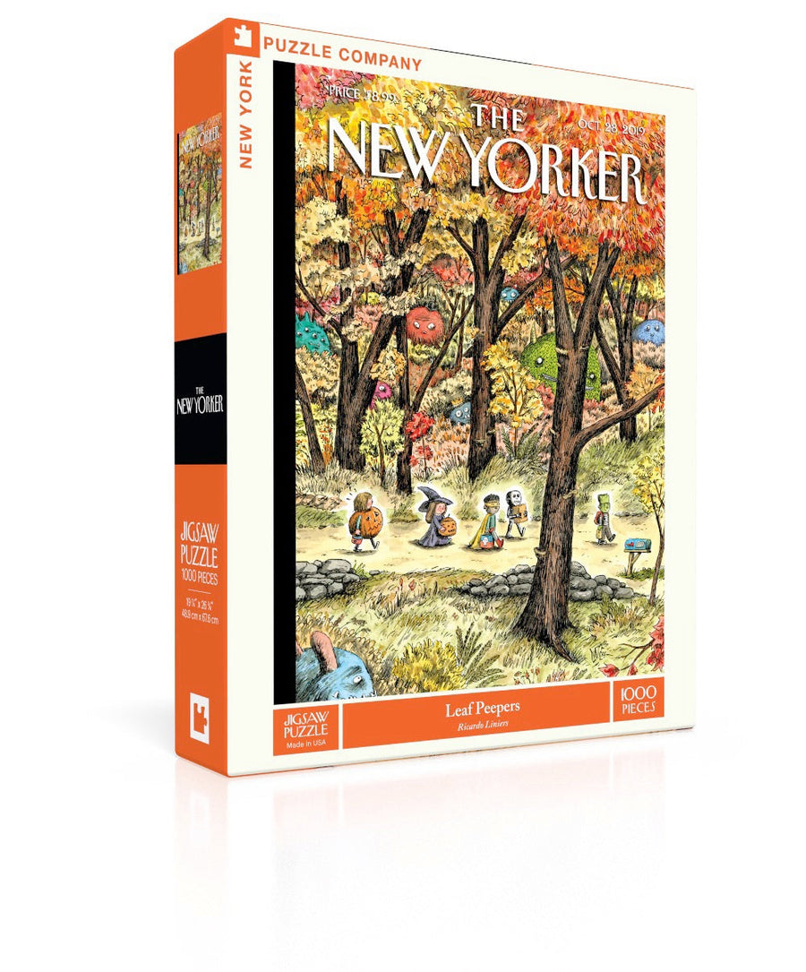 Leaf Peepers puzzle box and illustrated design