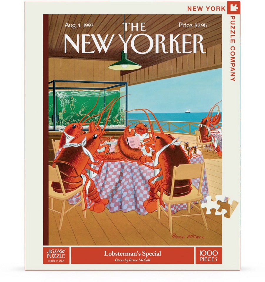 Packaging showing Lobsterman's Special puzzle artwork