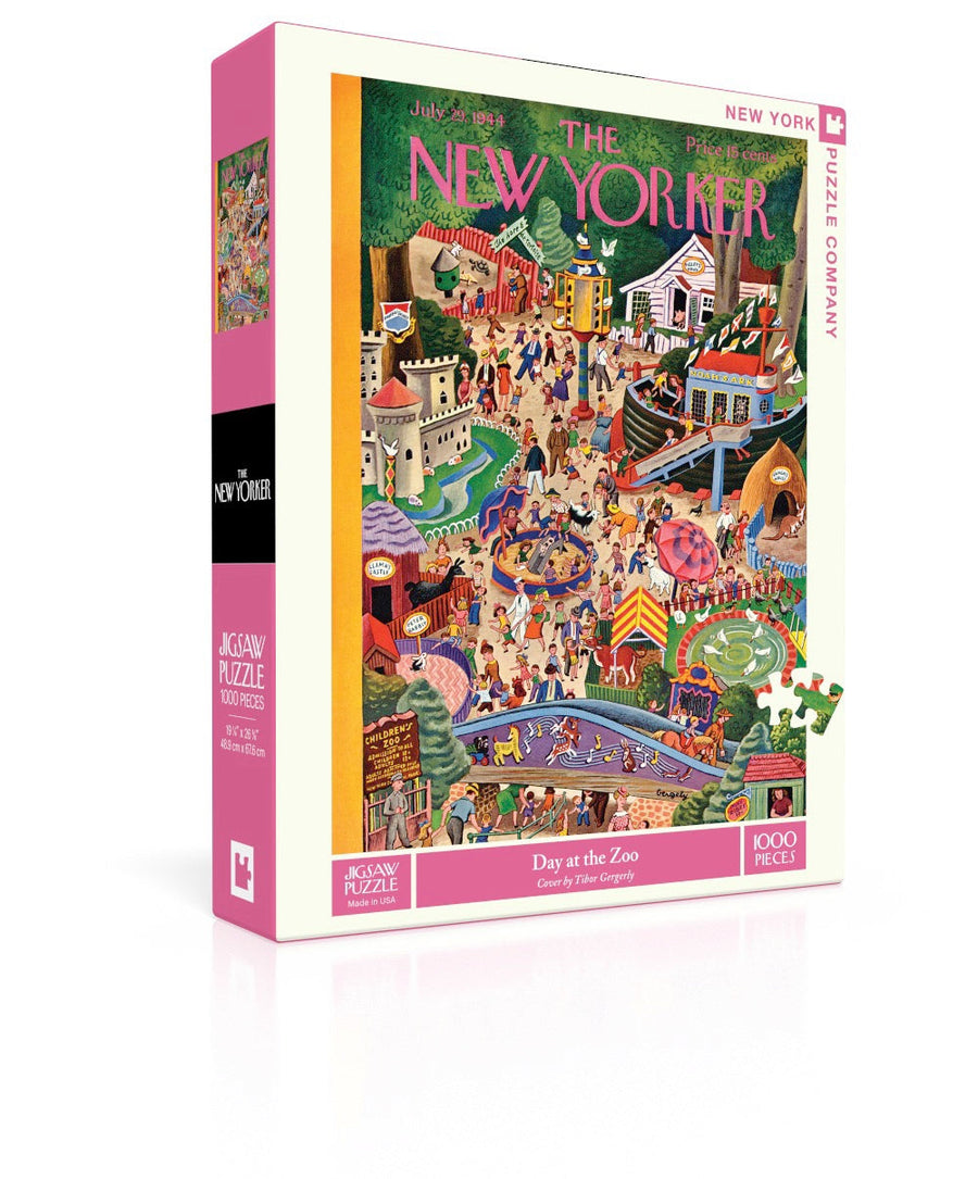 Day at the Zoo puzzle box and illustrated design