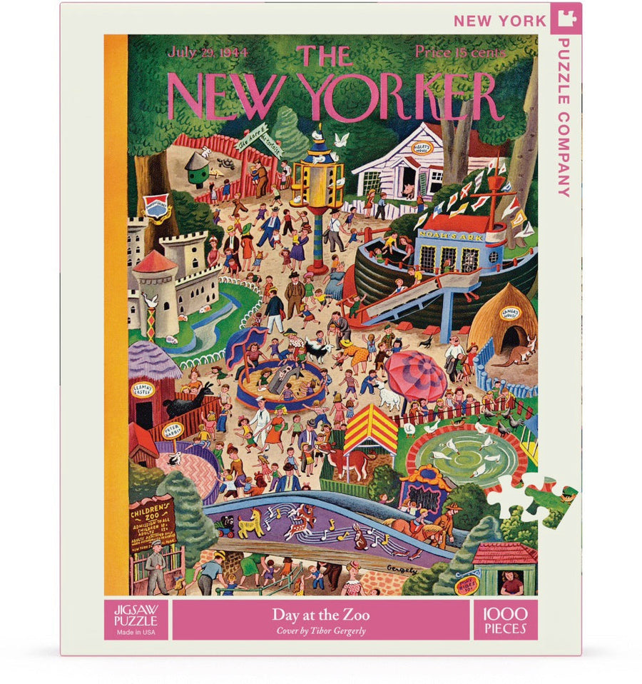 Packaging showing Day at the Zoo puzzle artwork