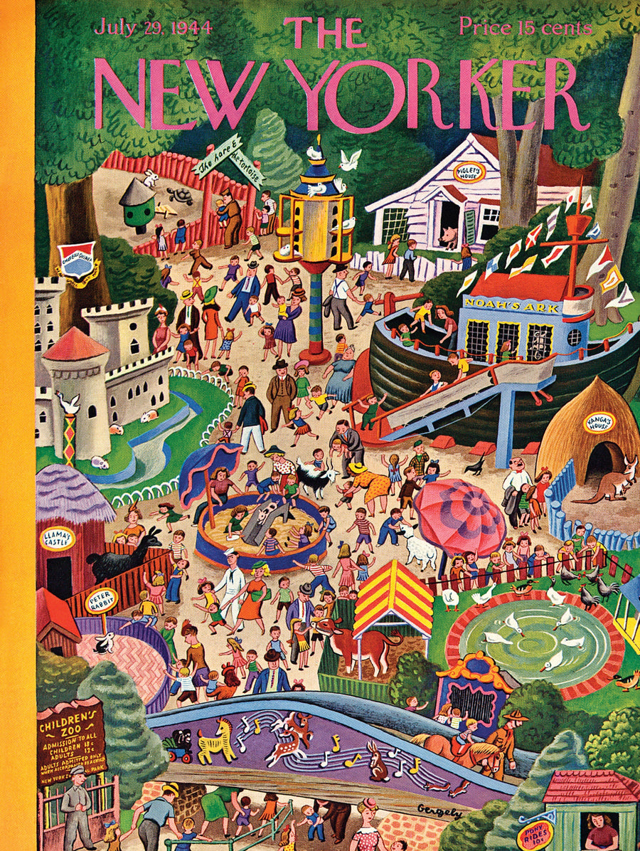 Illustrated Day at the Zoo puzzle design