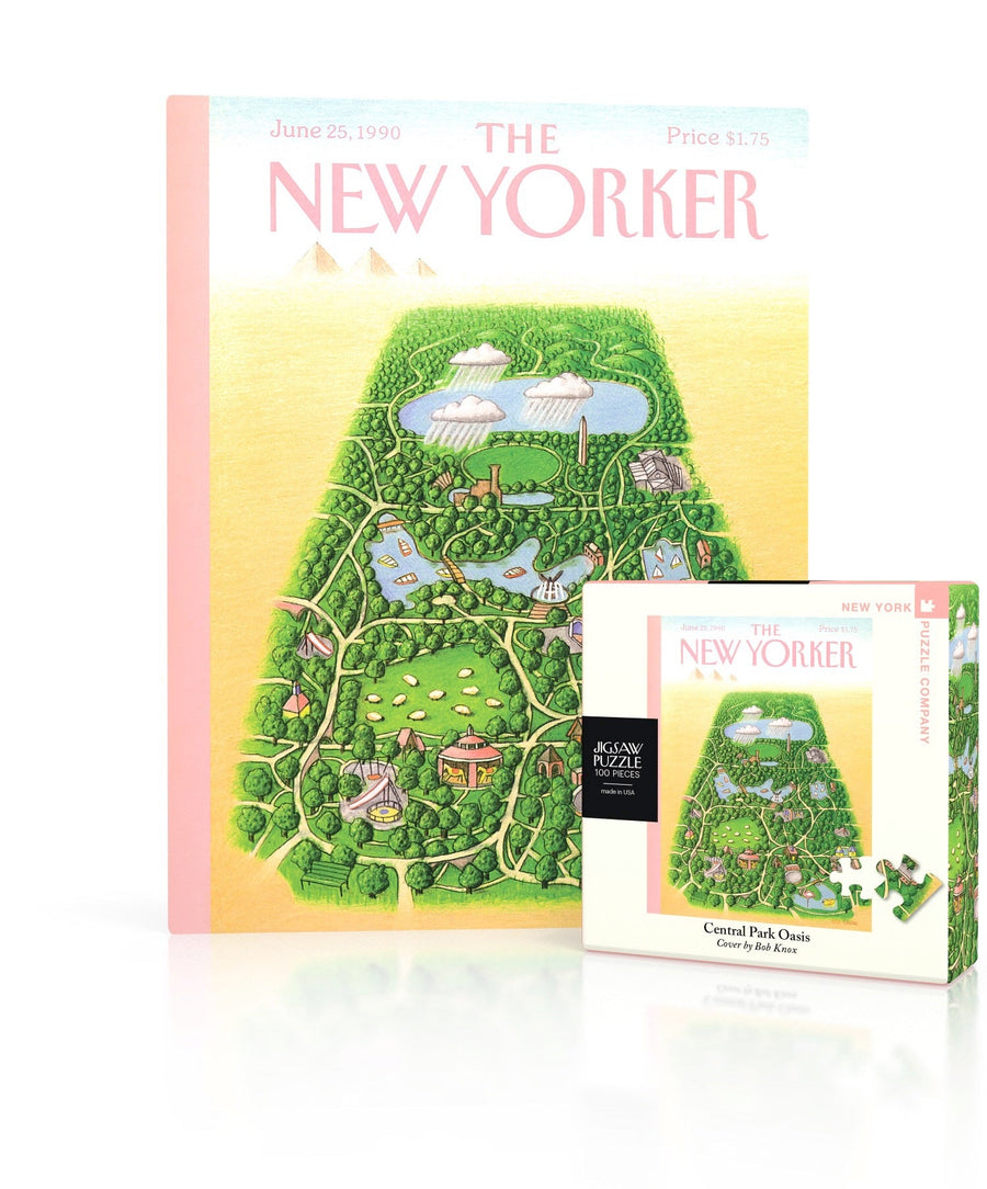 Central Park Oasis Mini puzzle box and illustrated design