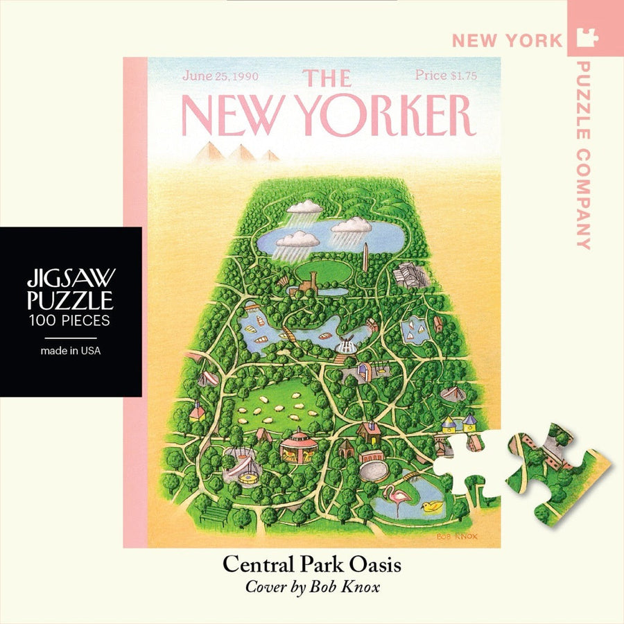 Packaging showing Central Park Oasis Mini puzzle artwork