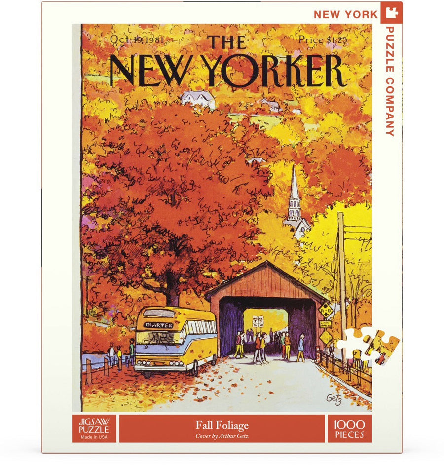 Packaging showing Covered Bridge puzzle artwork