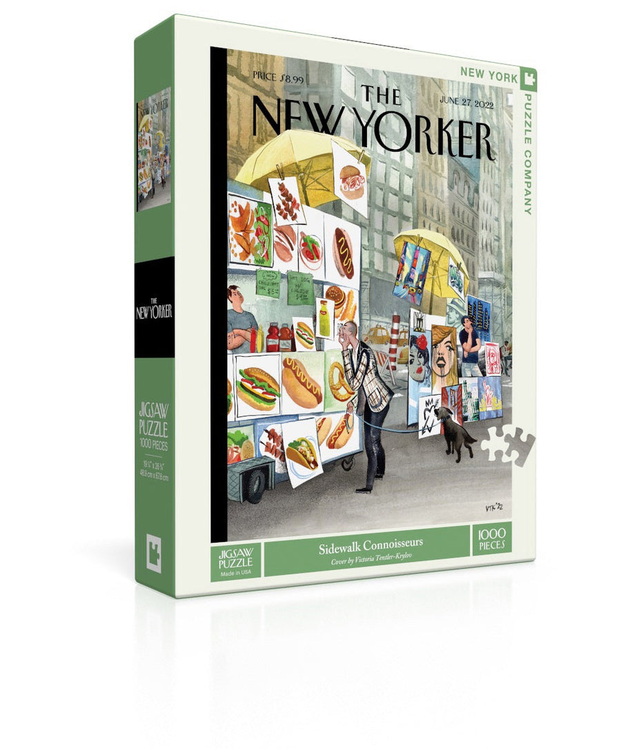 Sidewalk Connoisseurs puzzle box and illustrated design