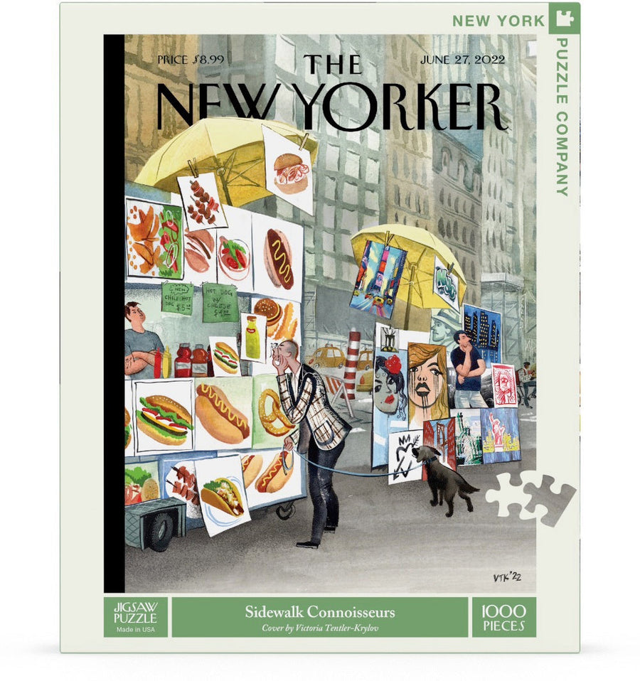 Packaging showing Sidewalk Connoisseurs puzzle artwork