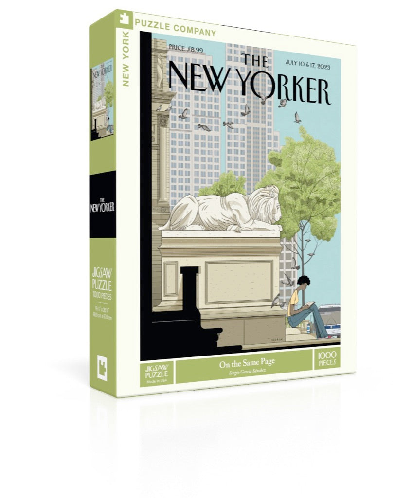 On the Same Page puzzle box and illustrated design