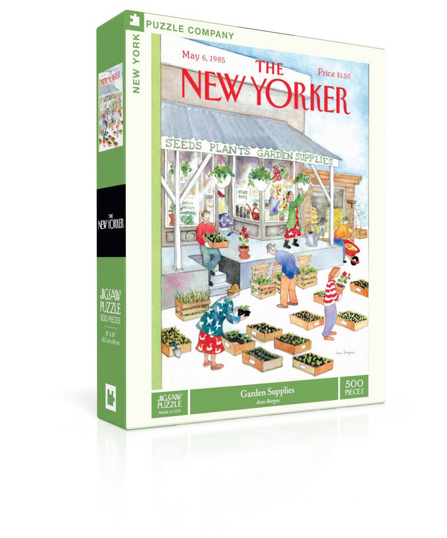 Garden Supplies puzzle box and illustrated design