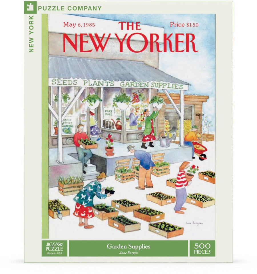 Packaging showing Garden Supplies puzzle artwork