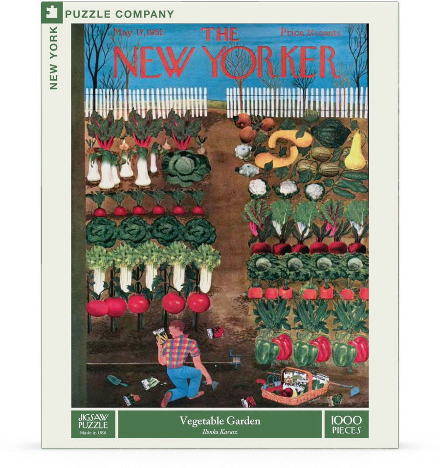 Packaging showing Vegetable Garden puzzle artwork