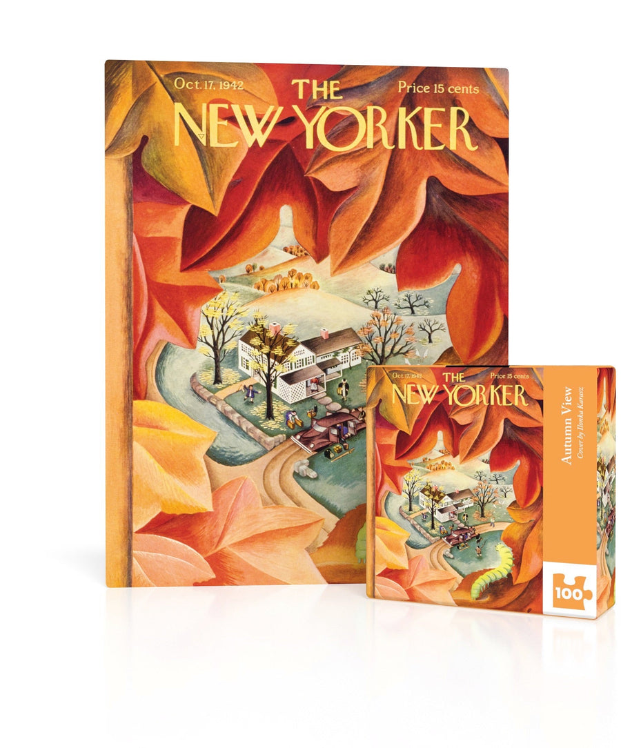 Autumn View Mini puzzle box and illustrated design