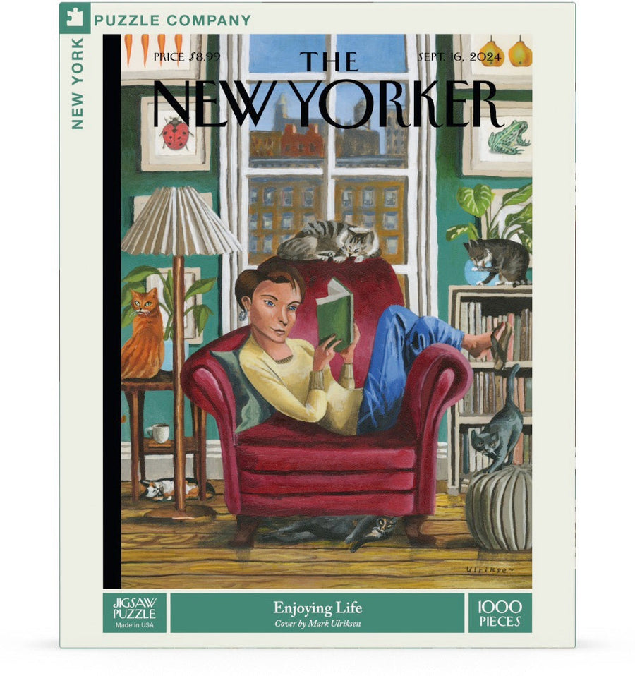 Packaging showing Enjoying Life puzzle artwork