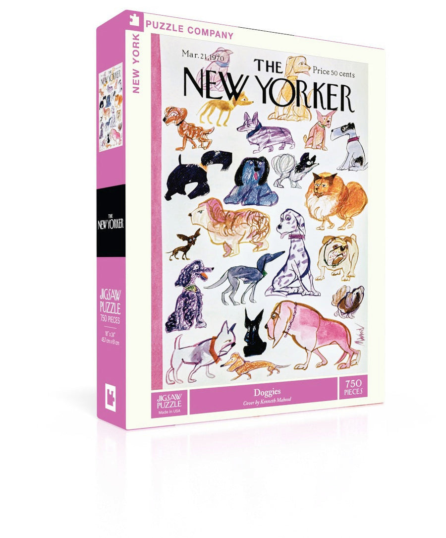 Doggies puzzle box and illustrated design