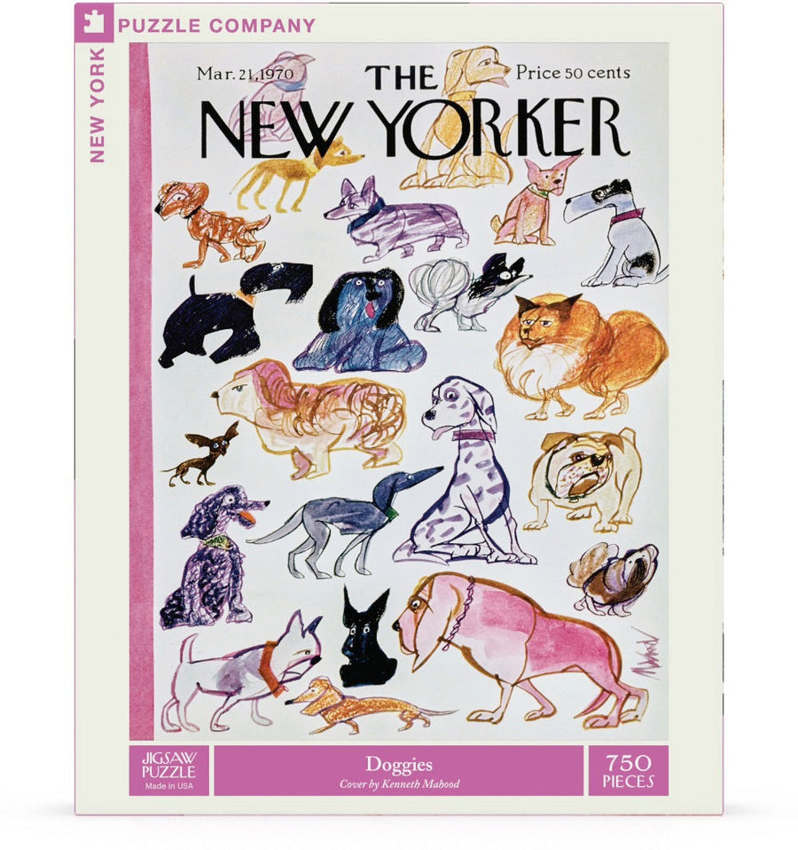 Packaging showing Doggies puzzle artwork
