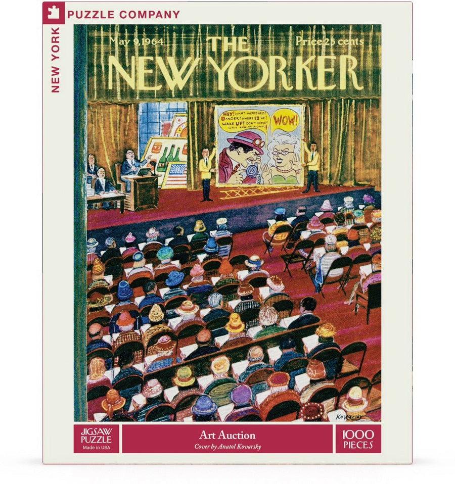 Packaging showing Art Auction puzzle artwork