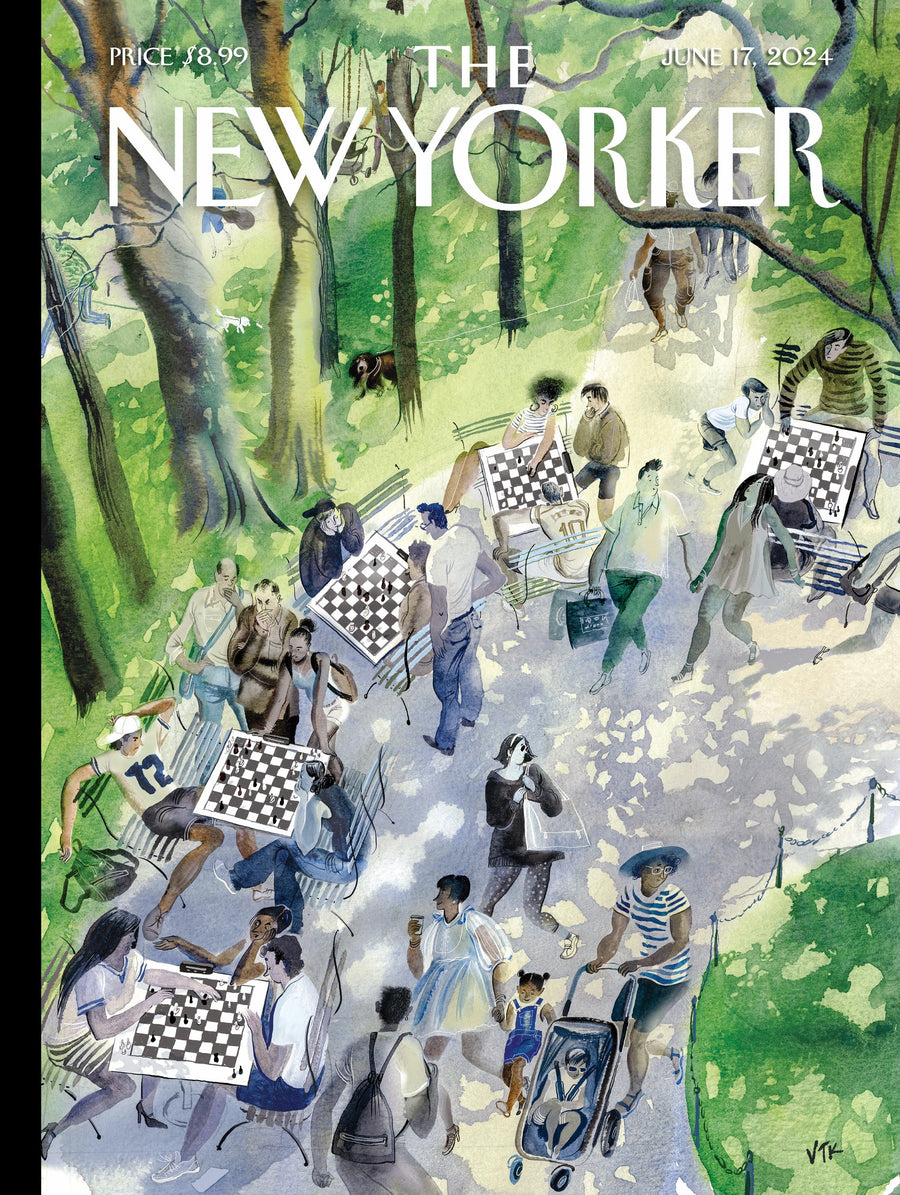 Illustrated Pawns in the Park puzzle design