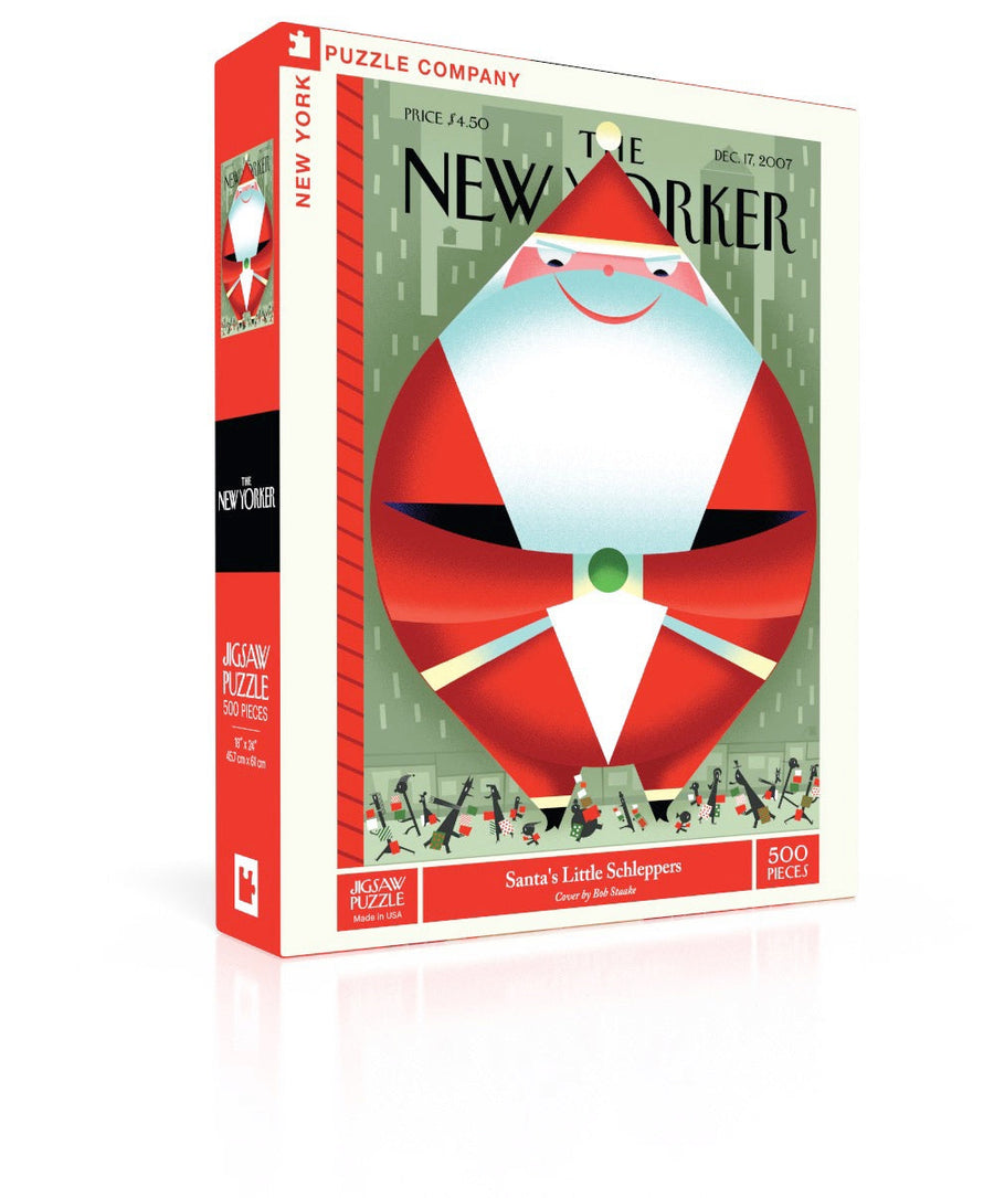 Santa's Little Schleppers puzzle box and illustrated design