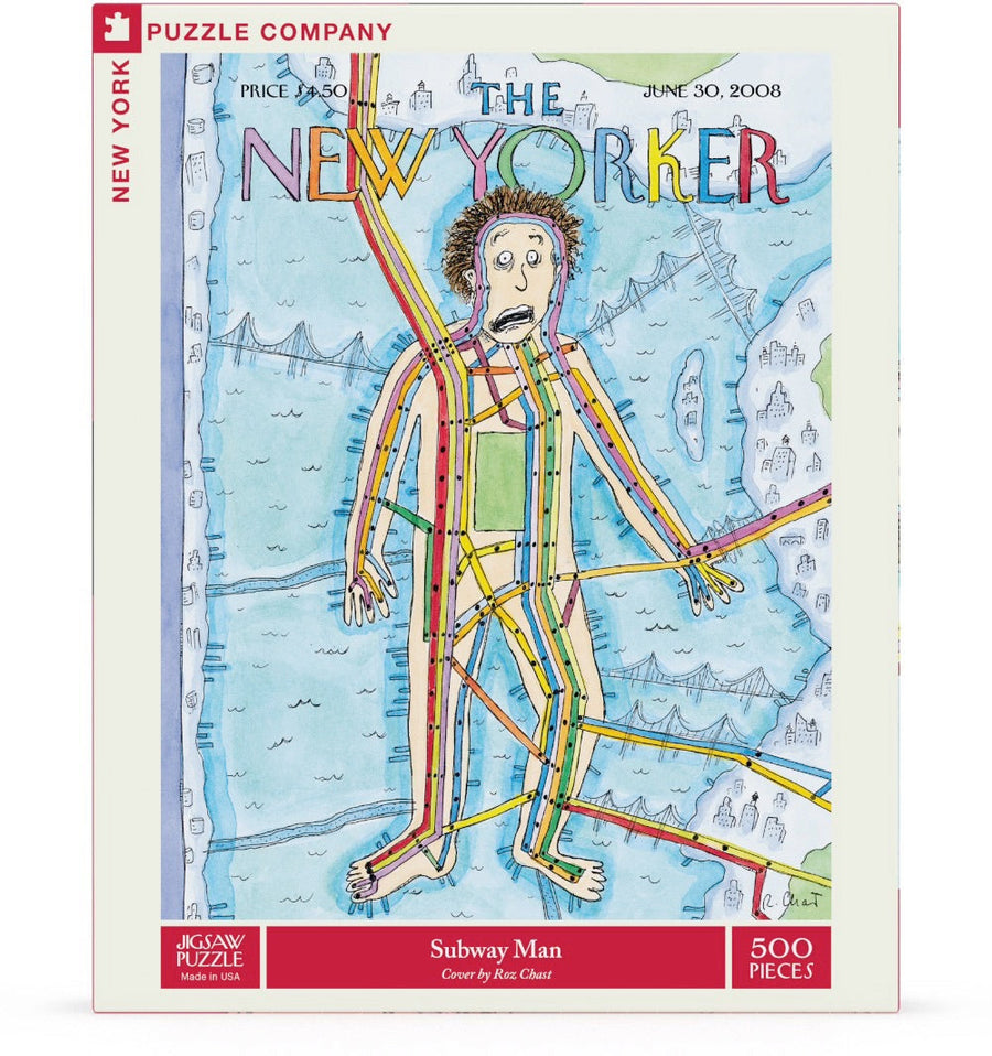 Packaging showing Subway Man puzzle artwork