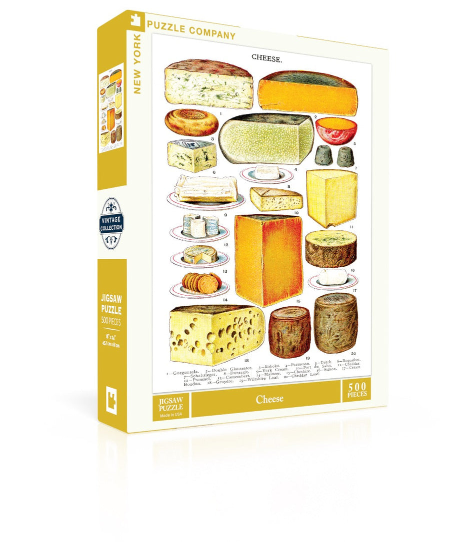 Cheese puzzle box and illustrated design