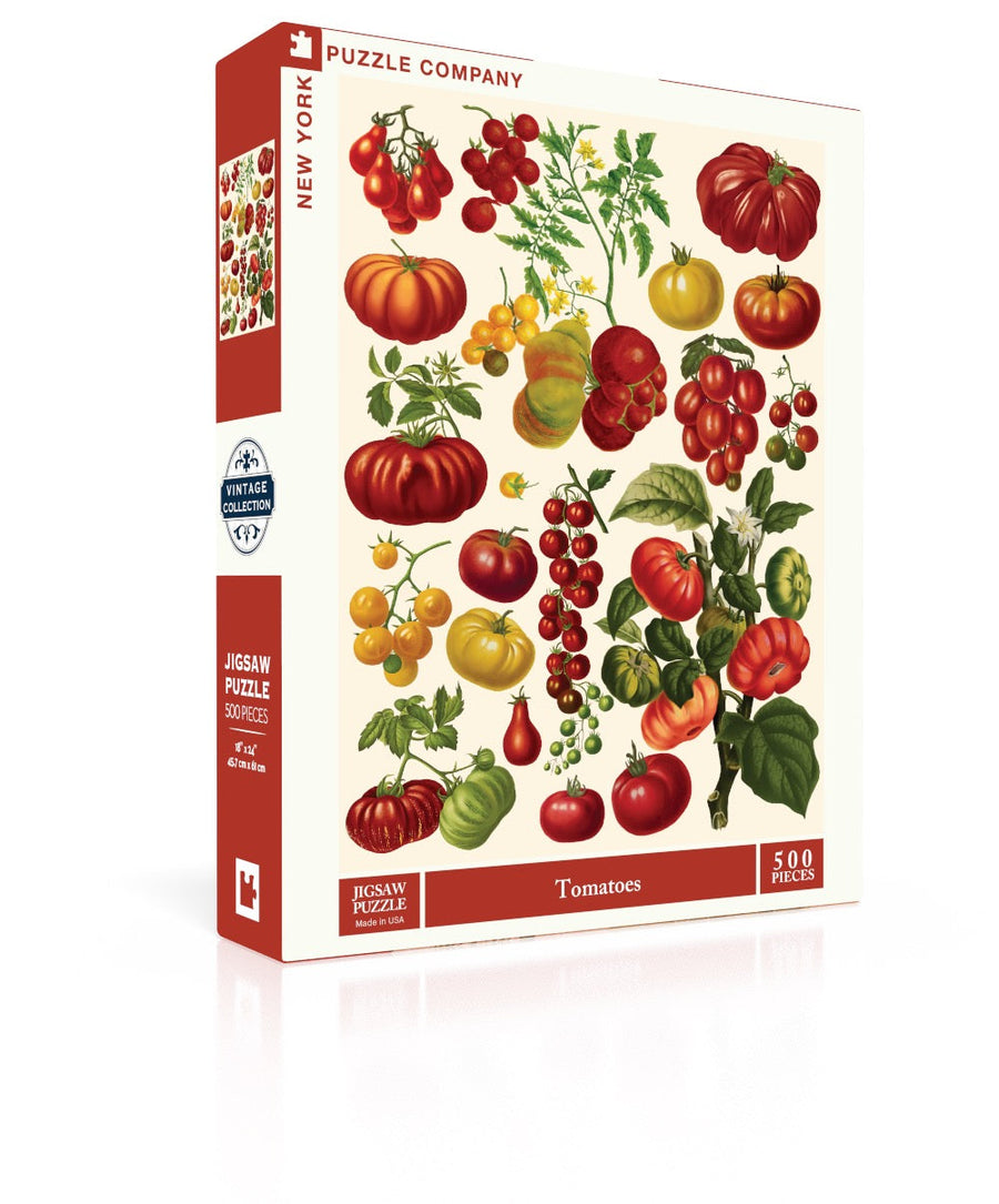 Tomatoes puzzle box and illustrated design