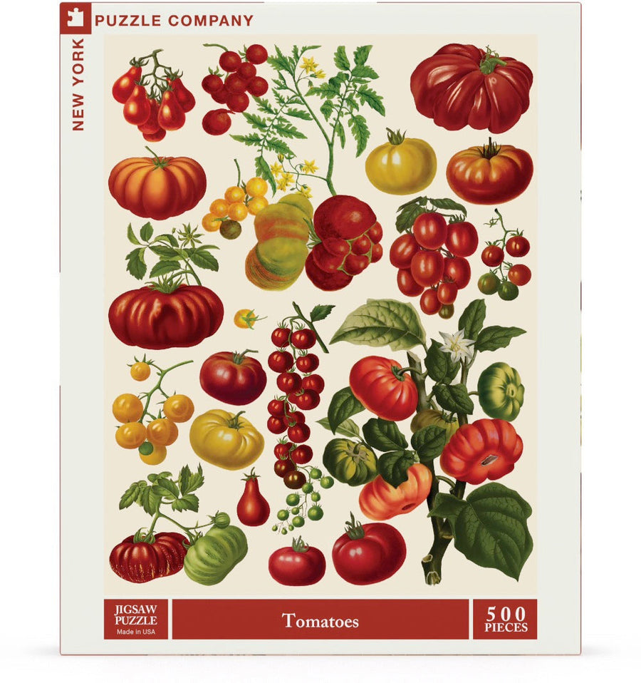 Packaging showing Tomatoes puzzle artwork