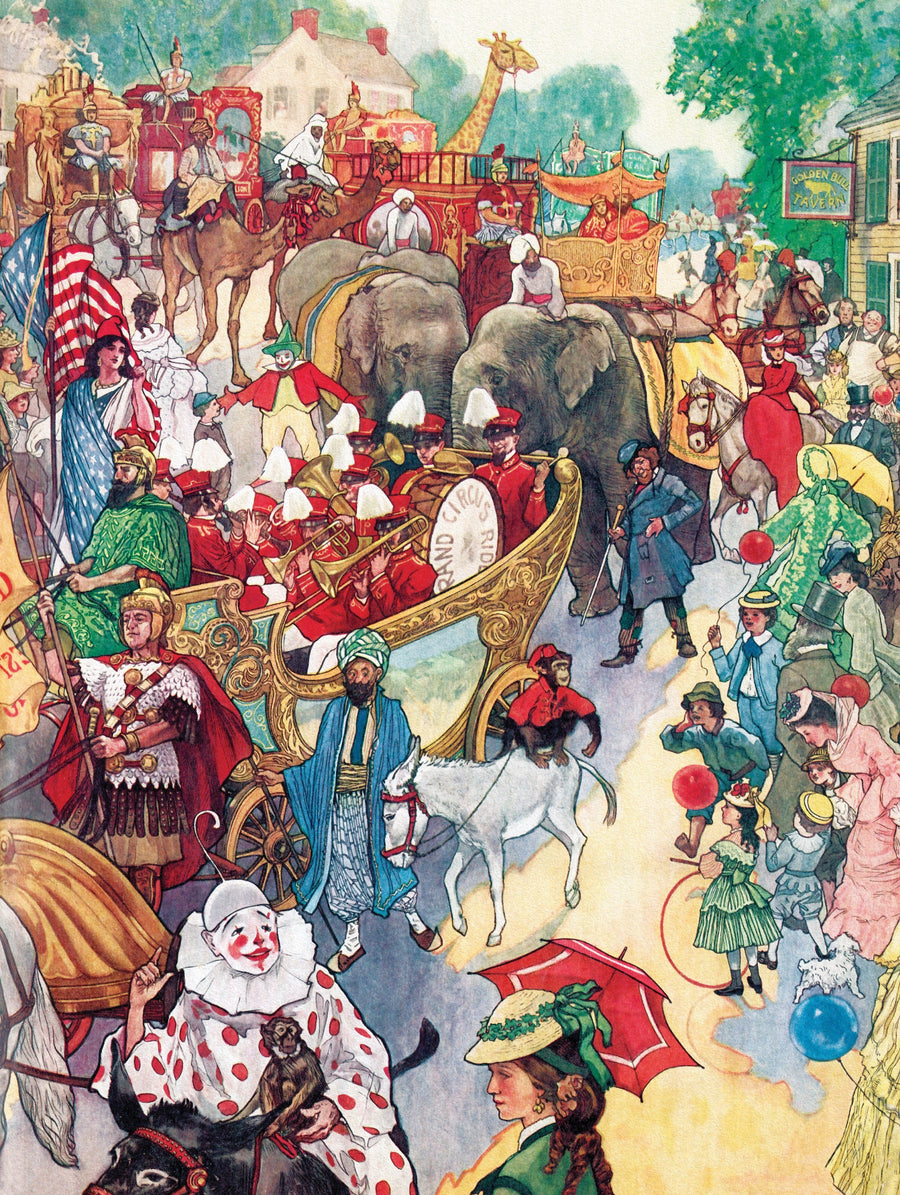 Illustrated Circus Parade puzzle design