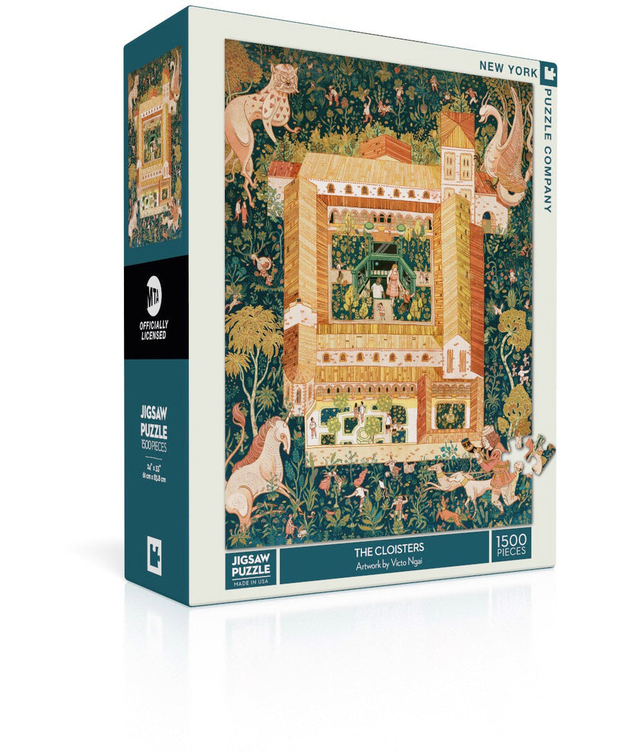 The Cloisters puzzle box and illustrated design