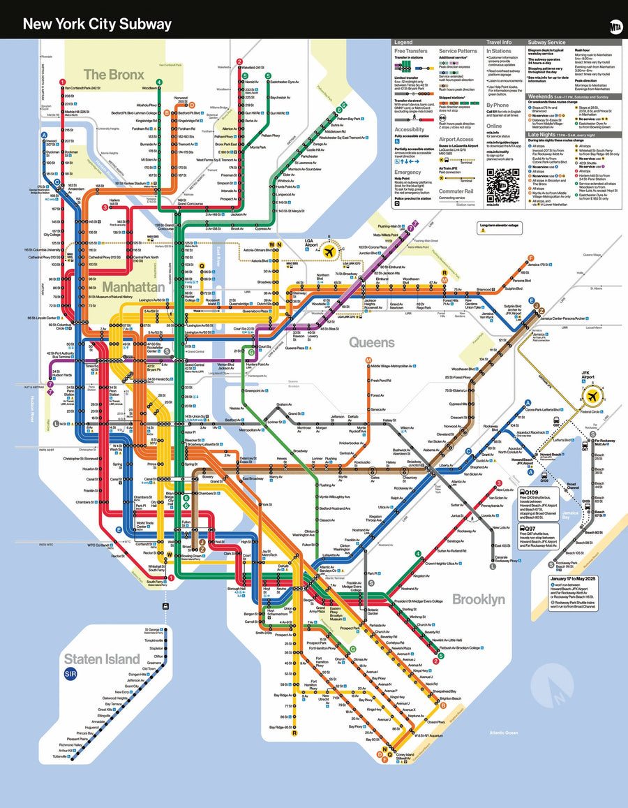 Illustrated New York City Subway Mini puzzle design
