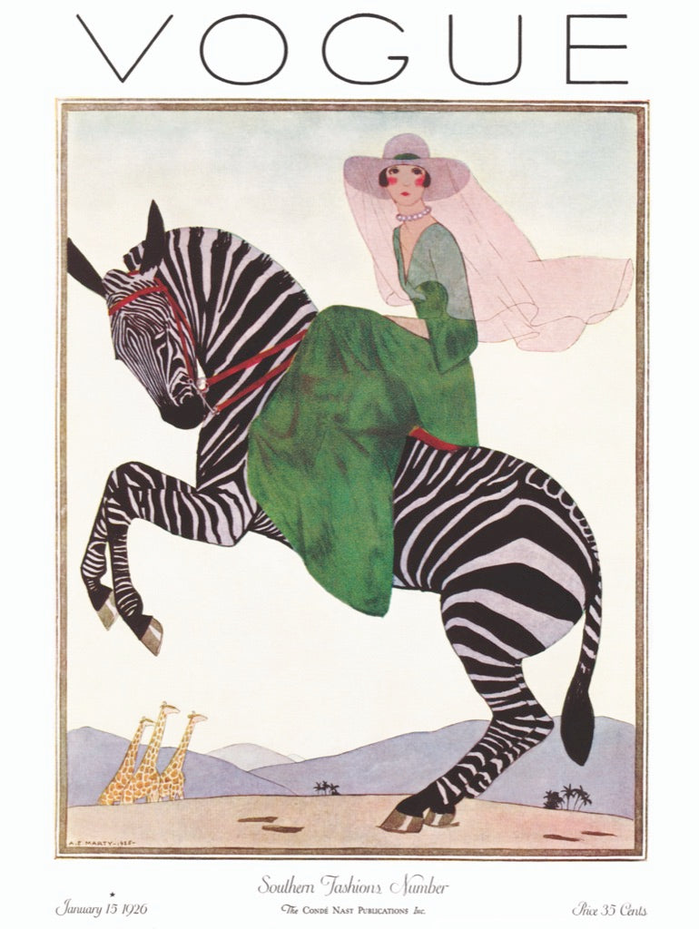 Illustrated Lady on a Zebra puzzle design