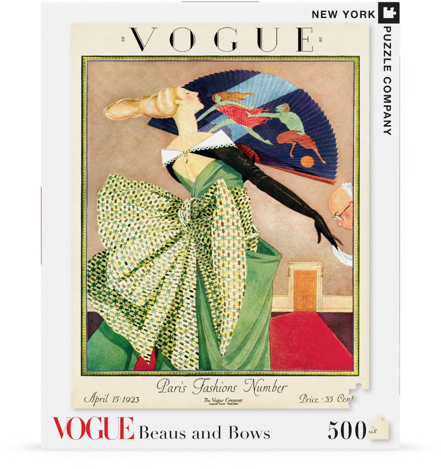 Packaging showing Beaus and Bows puzzle artwork
