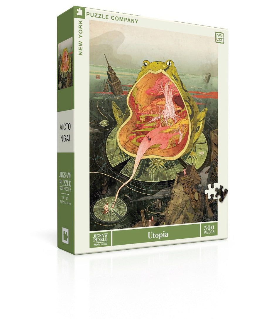 Utopia puzzle box and illustrated design